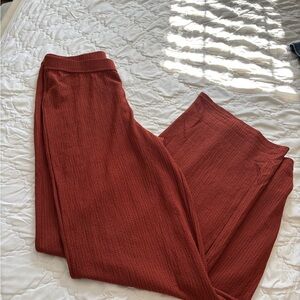Mango Terracotta Wide Leg Pants